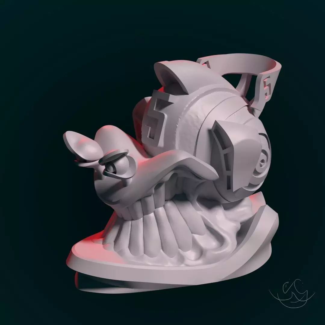 Snail helmet with light Free 3D print model_0