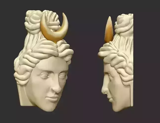 woman 2 greek goddess head