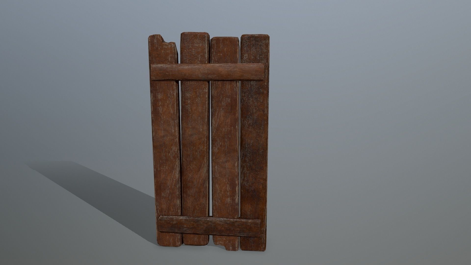 Wood and Rope set Low-poly 3D model_10