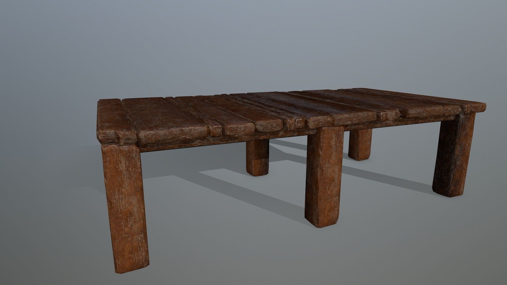 Wood and Rope set Low-poly 3D model_23