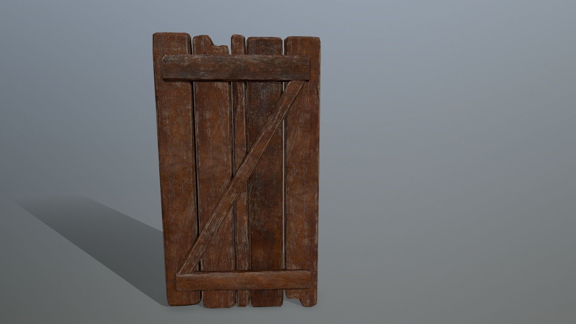 Wood and Rope set Low-poly 3D model_11