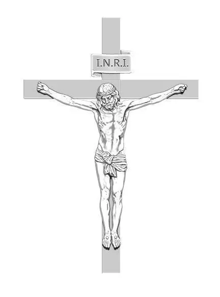 JESUS ON THE CROSS 3D Detailed Realistic 3D print model_0