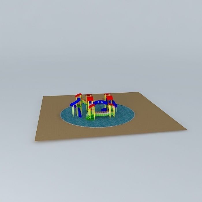 Water Park Playstructure Free 3D model_2