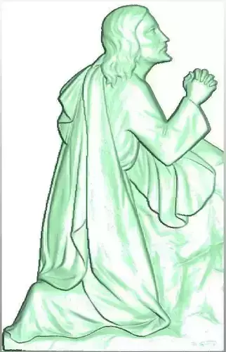 Jesus statue of person 3D model