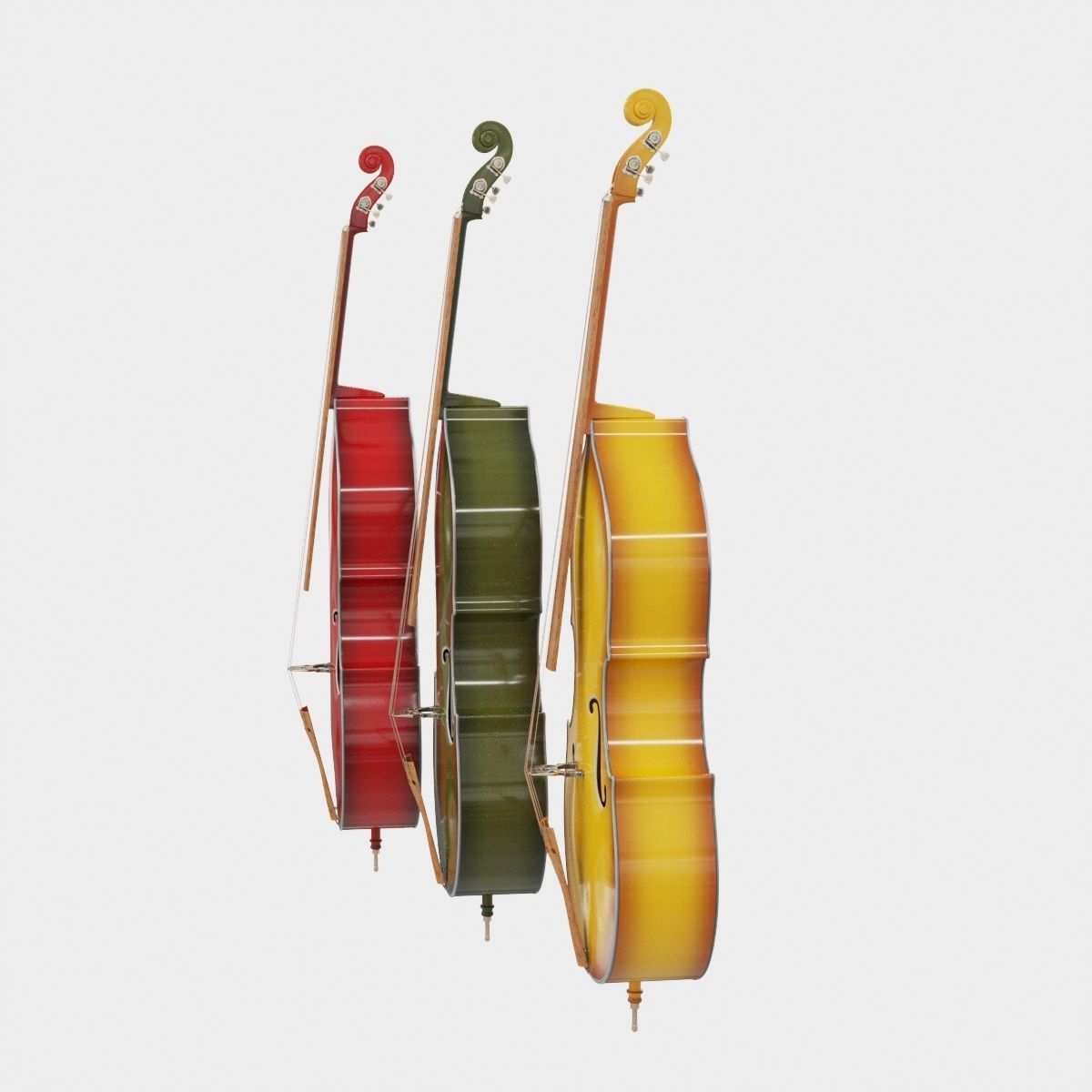 Double bass 3D model_5