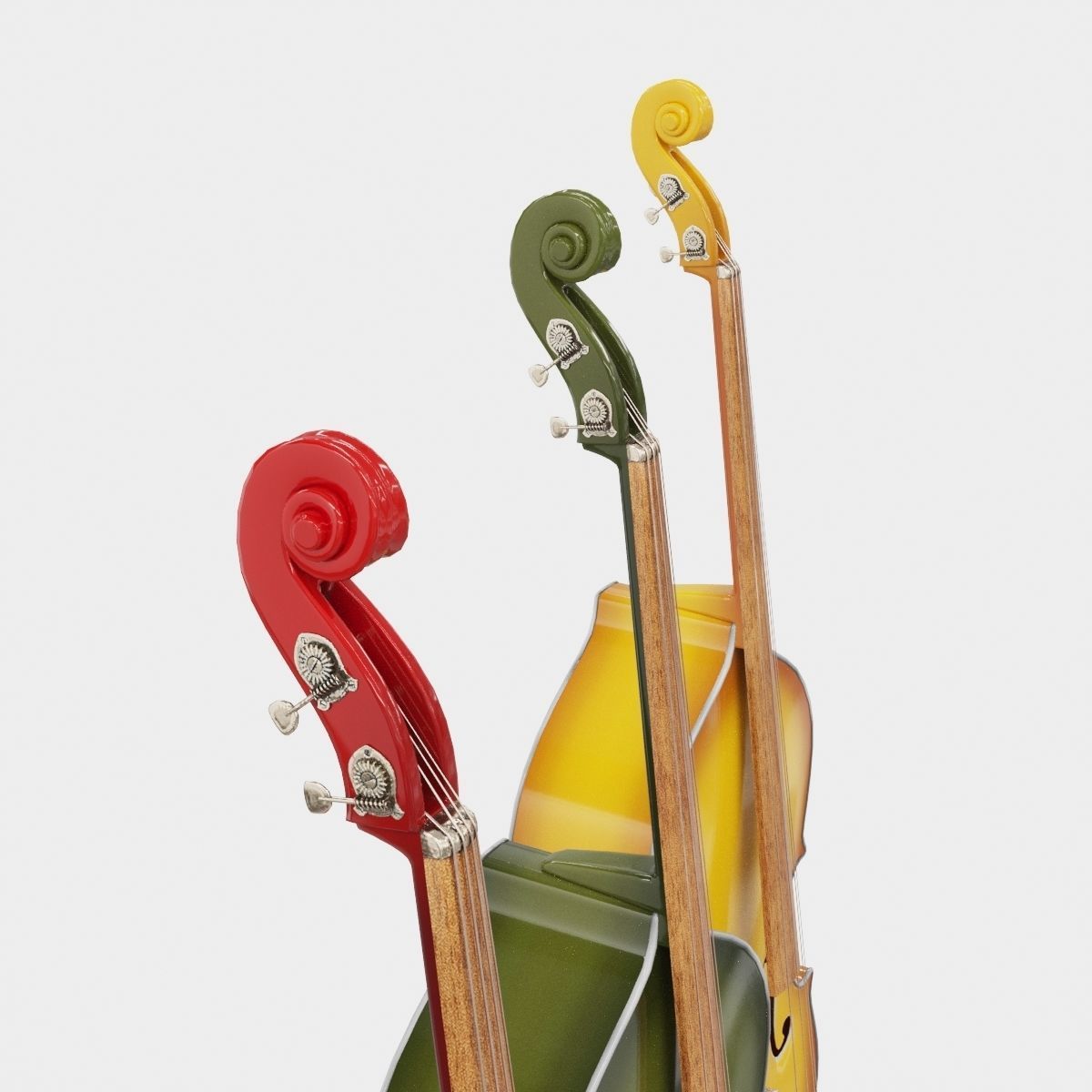 Double bass 3D model_4