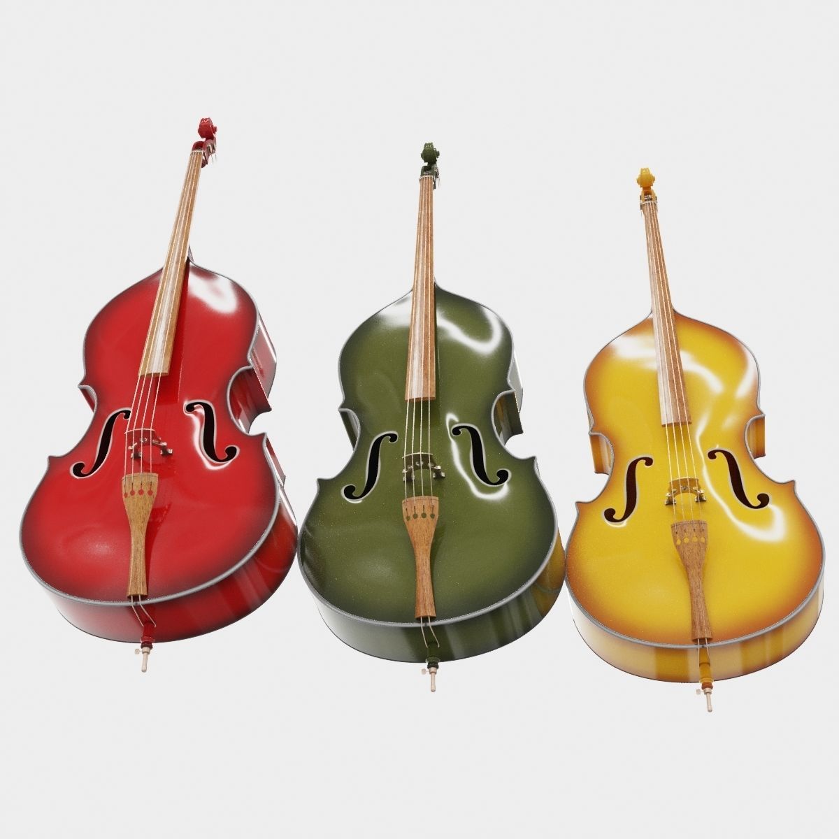 Double bass 3D model_6