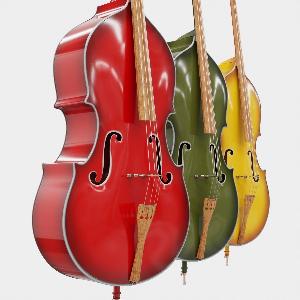 Double bass 3D model_1
