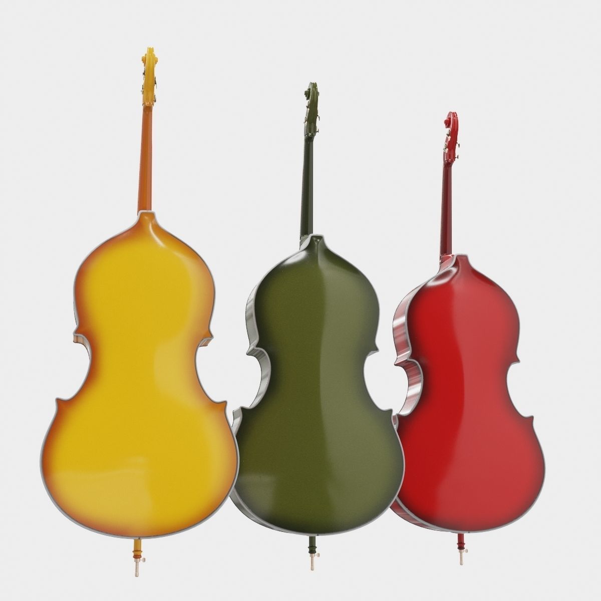 Double bass 3D model_2
