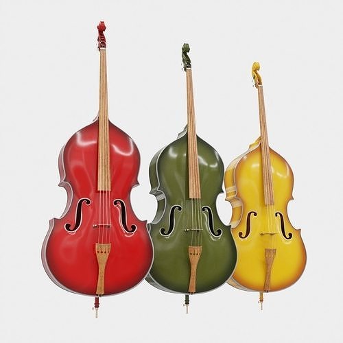 Double bass 3D model
