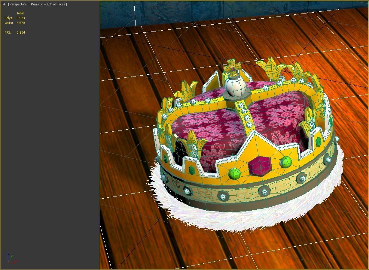 Medieval Ruler Crown 3D model_1