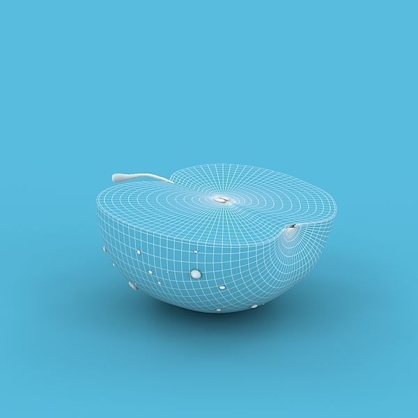 Red Apple Half 3D model_14