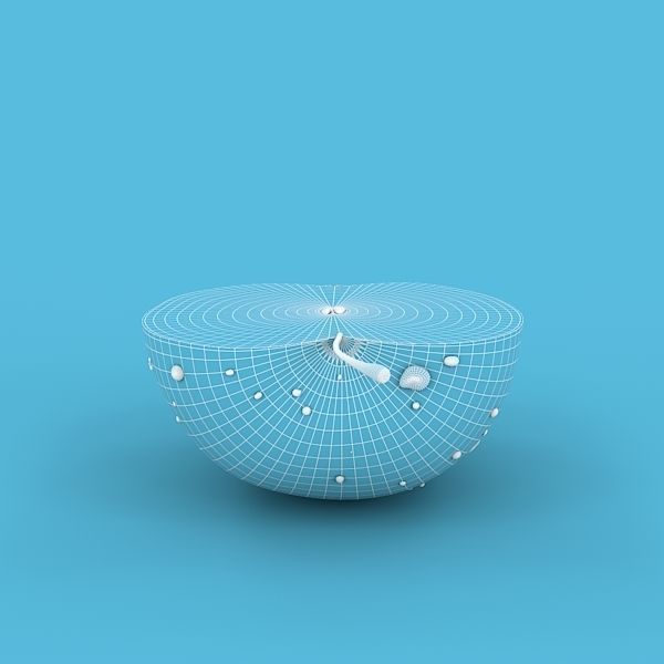 Red Apple Half 3D model_8