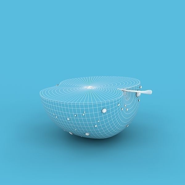 Red Apple Half 3D model_6