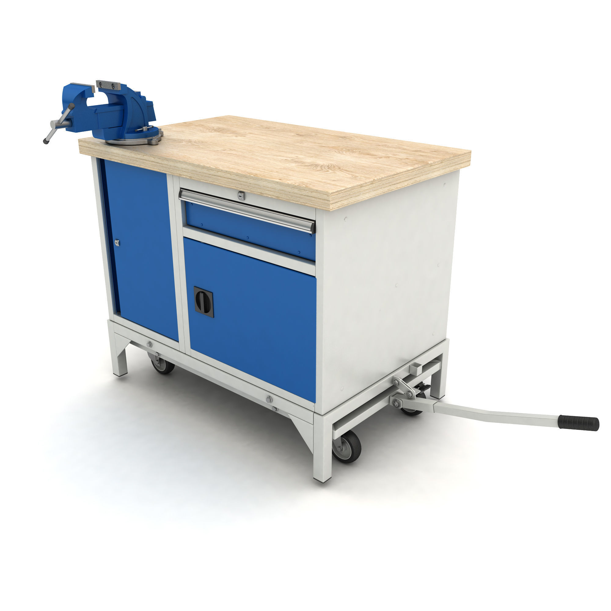 mobile workbench 3D model_2