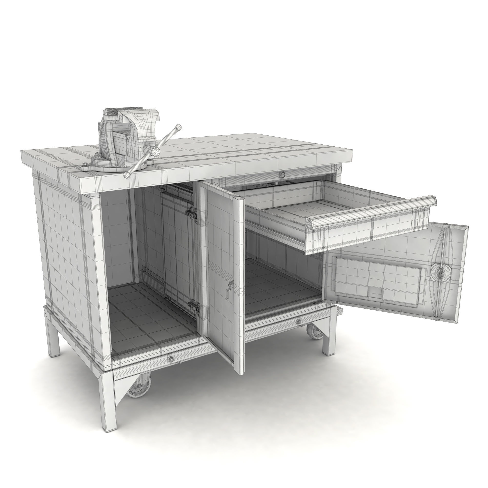mobile workbench 3D model_21