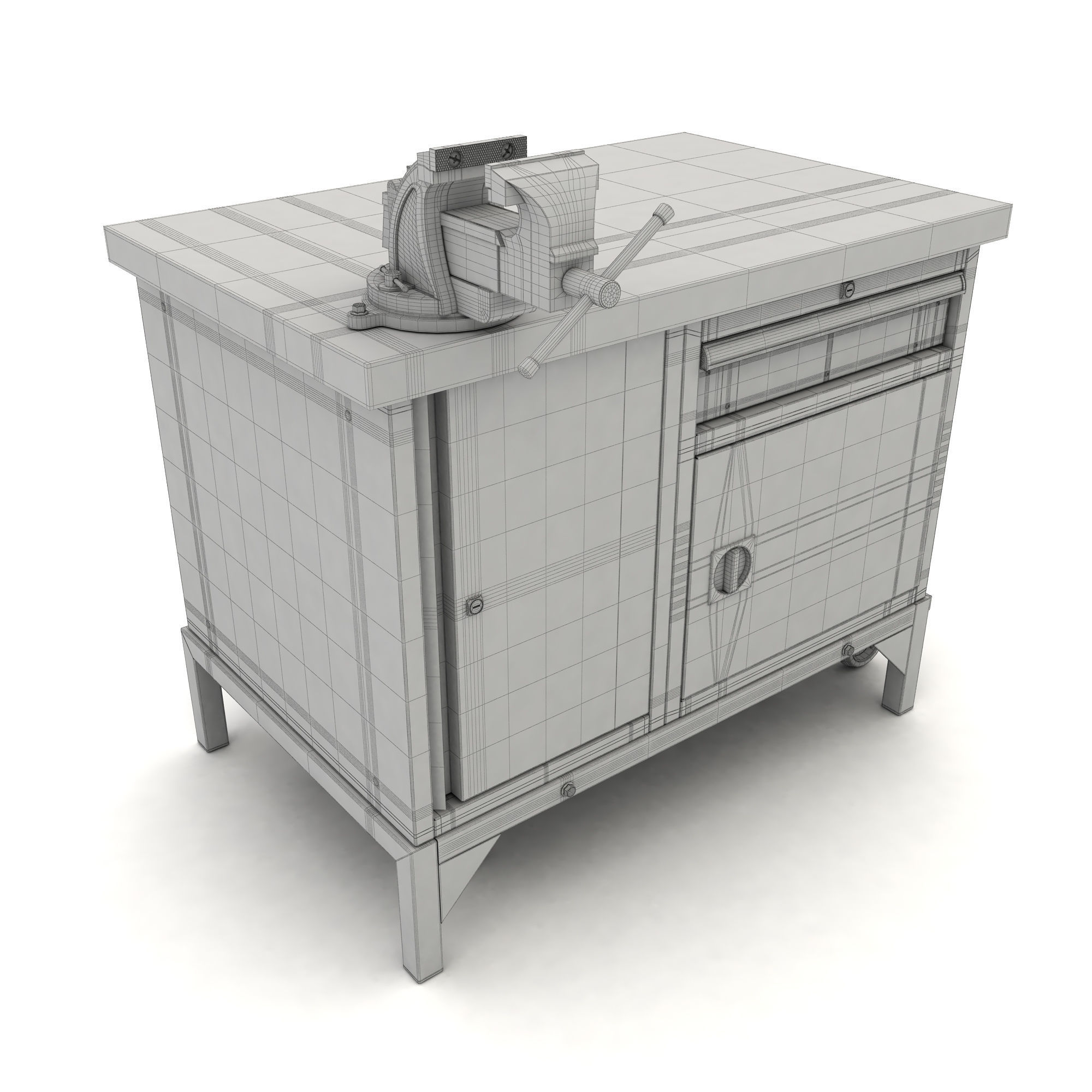 mobile workbench 3D model_16