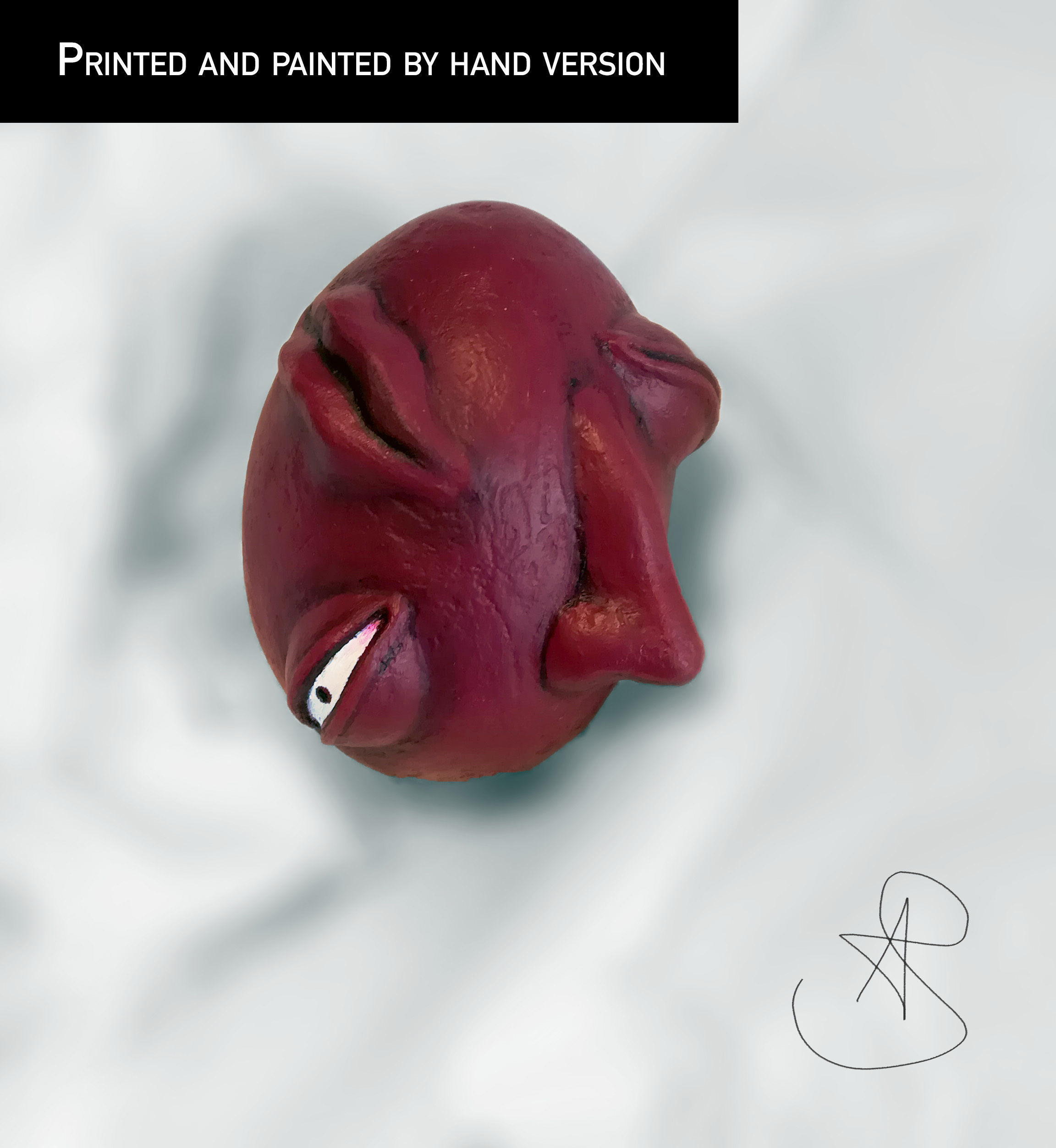 Behelit face  3D print model_4