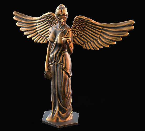 Statue  angel Silver Gold  Print 3D print model