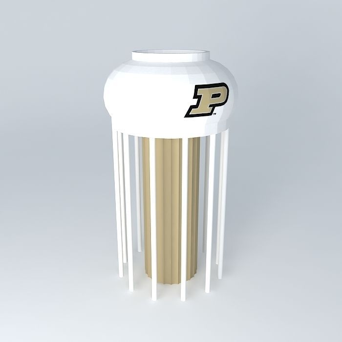 Purdue Water Tower Free 3D model_1