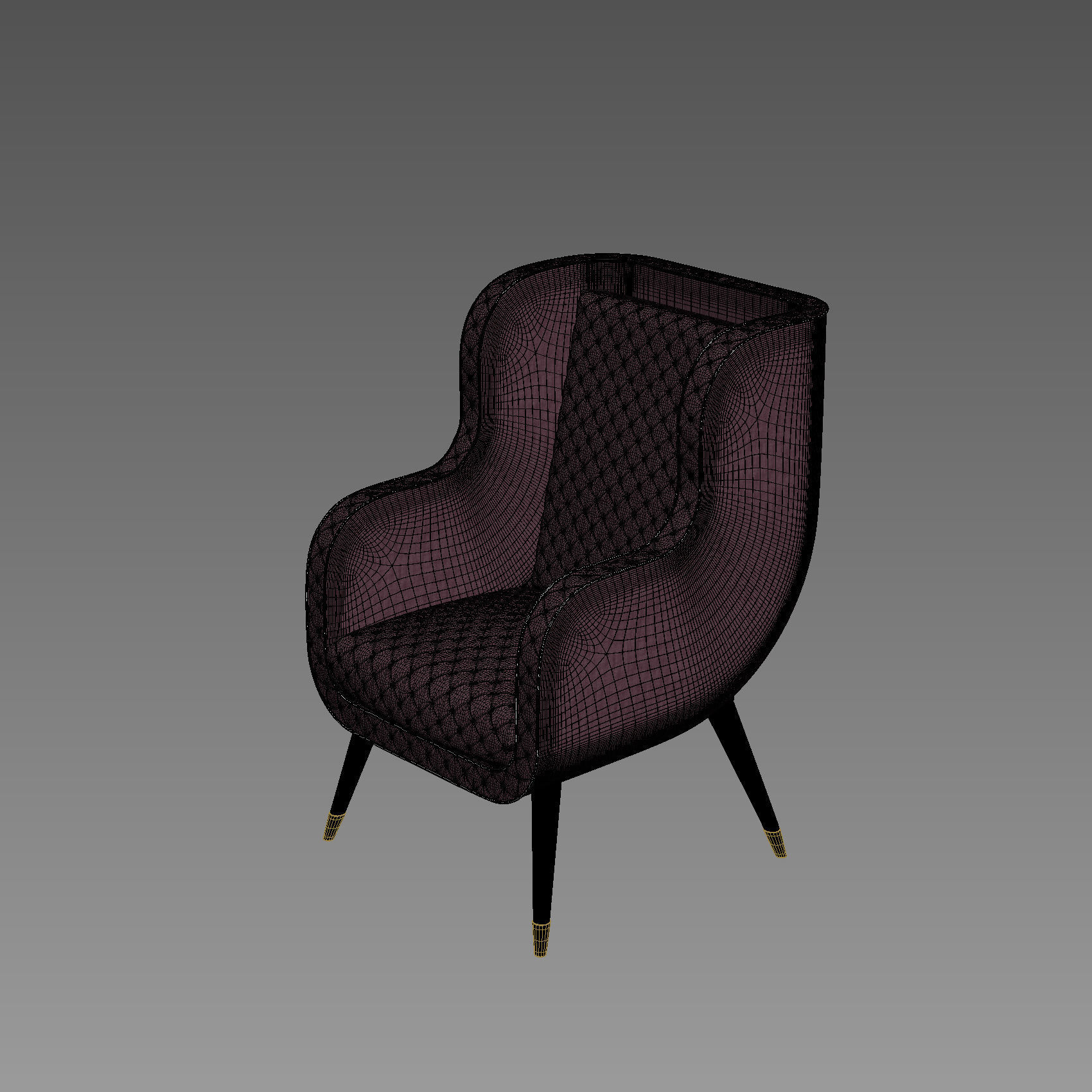 Baxter Dolly armchair 3D model_3