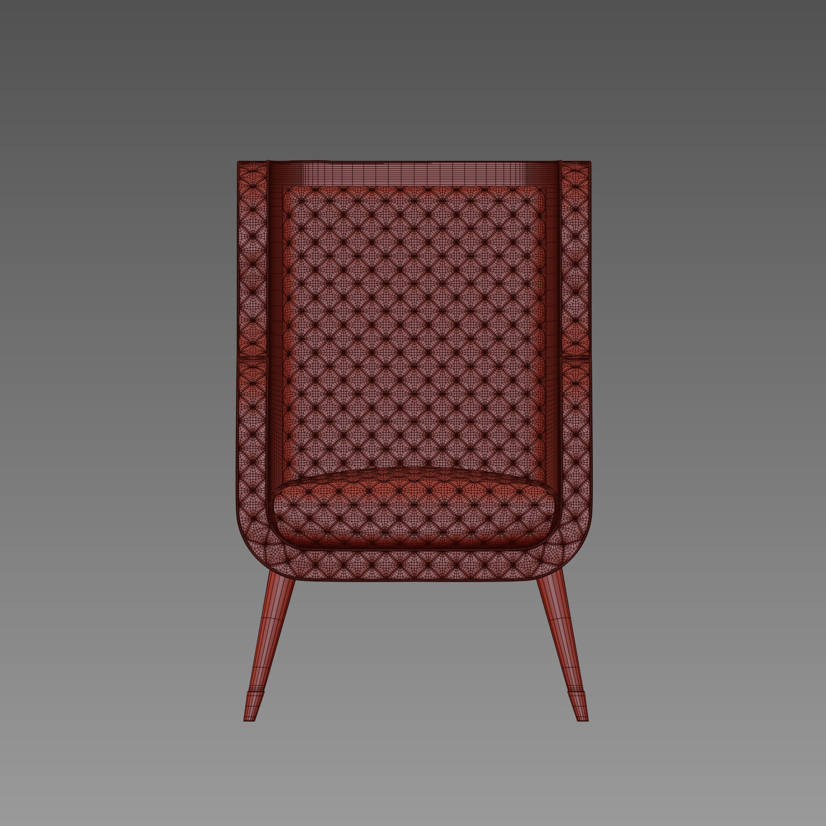 Baxter Dolly armchair 3D model_2