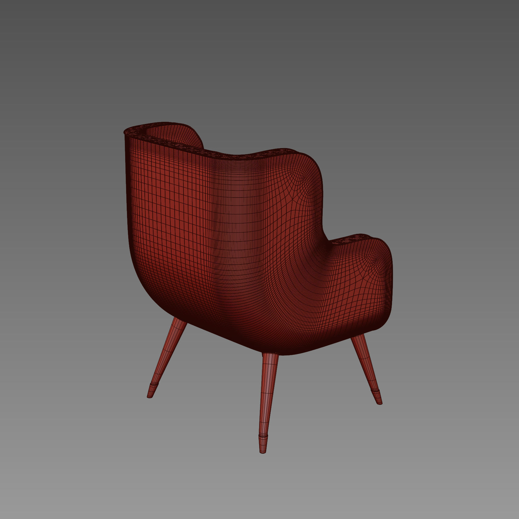 Baxter Dolly armchair 3D model_6