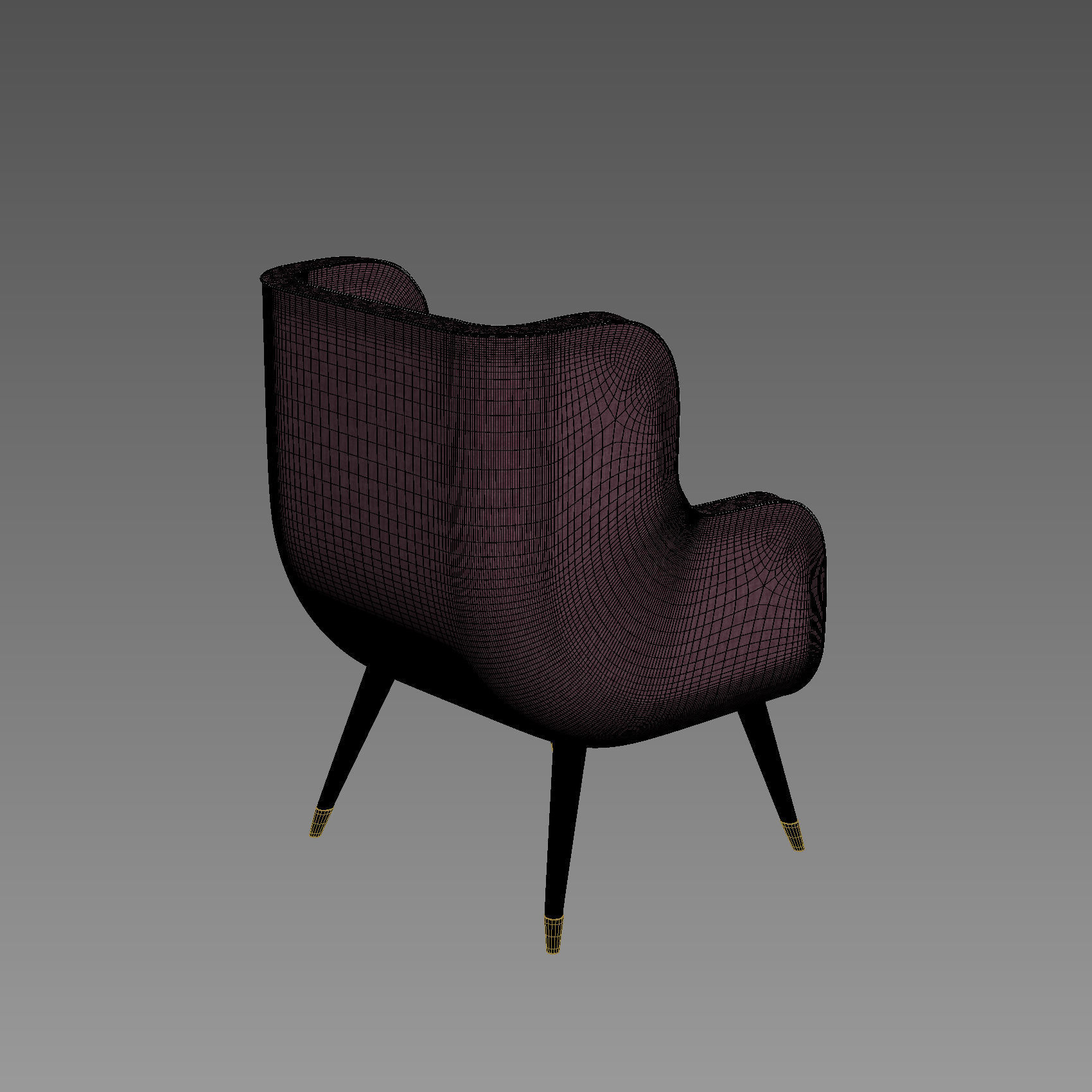 Baxter Dolly armchair 3D model_5