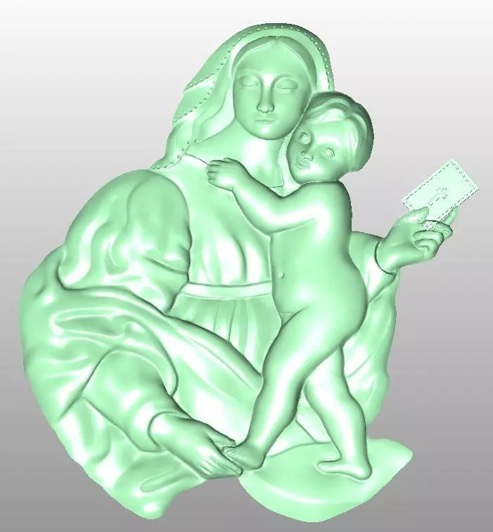 Madonna with child 3D model_0