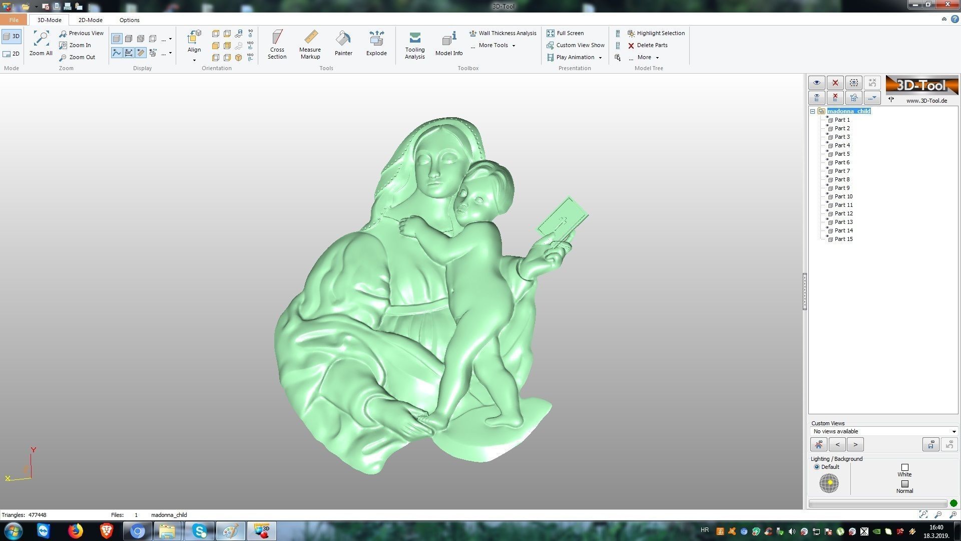Madonna with child 3D model_2