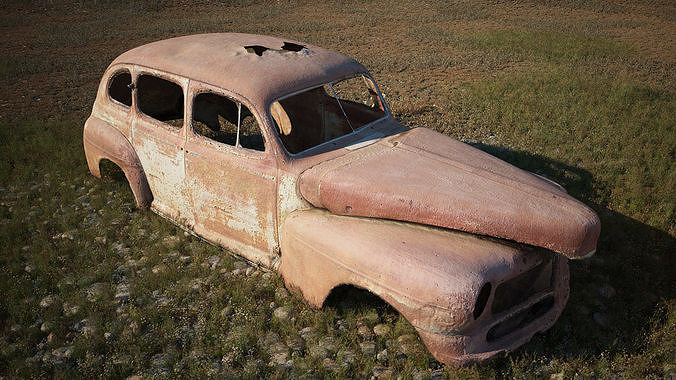 FREE HD PHOTOSCANNED RUSTING CAR Free 3D model