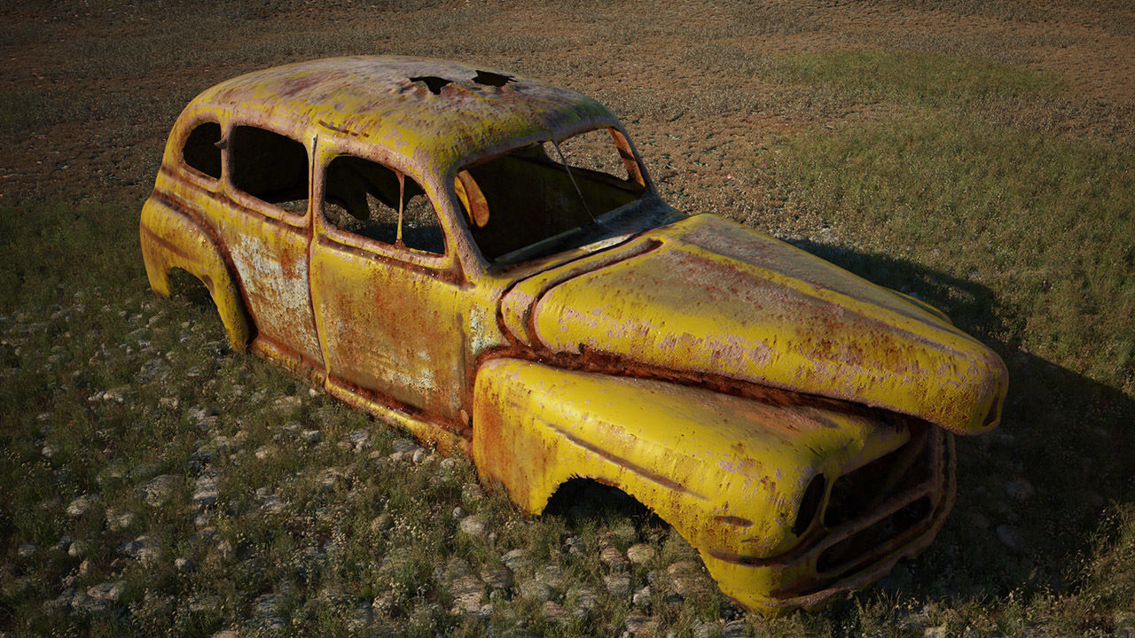FREE HD PHOTOSCANNED RUSTING CAR Free 3D model_2