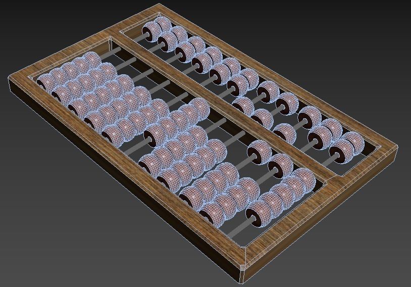 The Abacus wooden 3D model_1