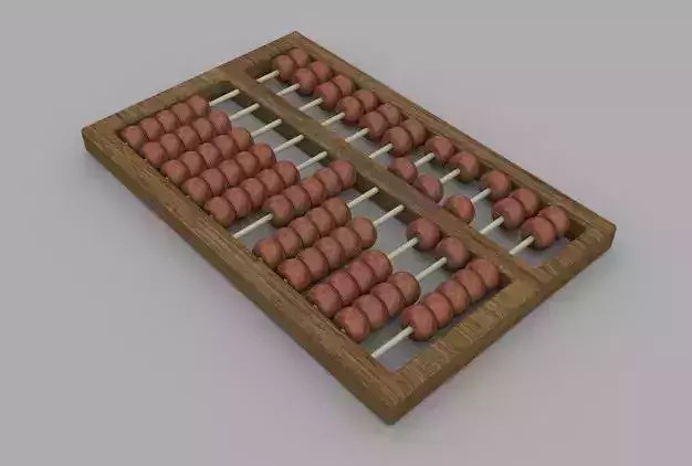 The Abacus wooden 3D model