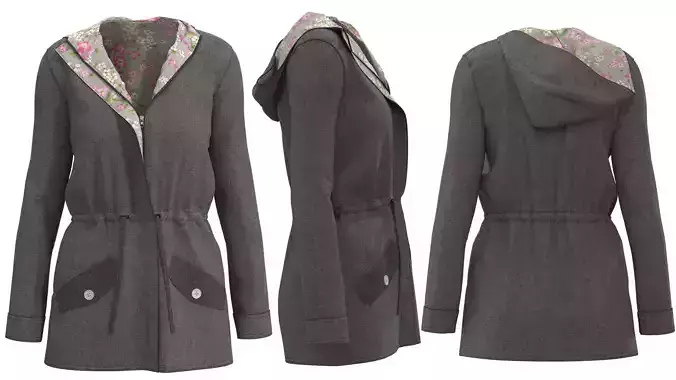 Women spring jacket 3D model