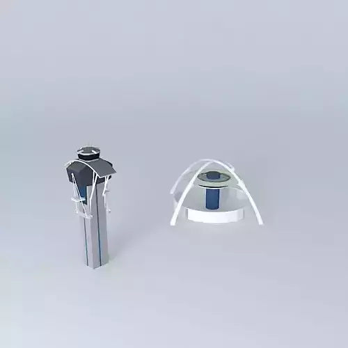 LAX Tower and Theme Building Free 3D model LAX Tower and Theme Building Free 3D model