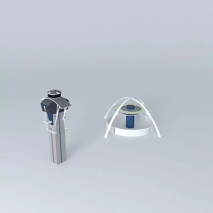 LAX Tower and Theme Building Free 3D model_0