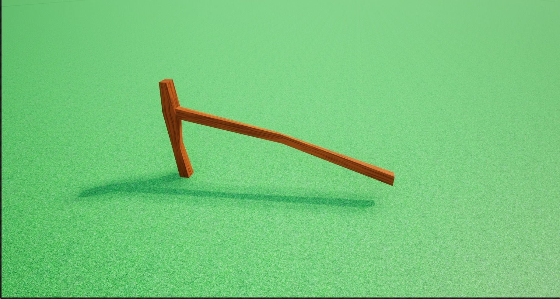 Cartoonish Low poly Modular Wooden Fence Low-poly 3D model_16