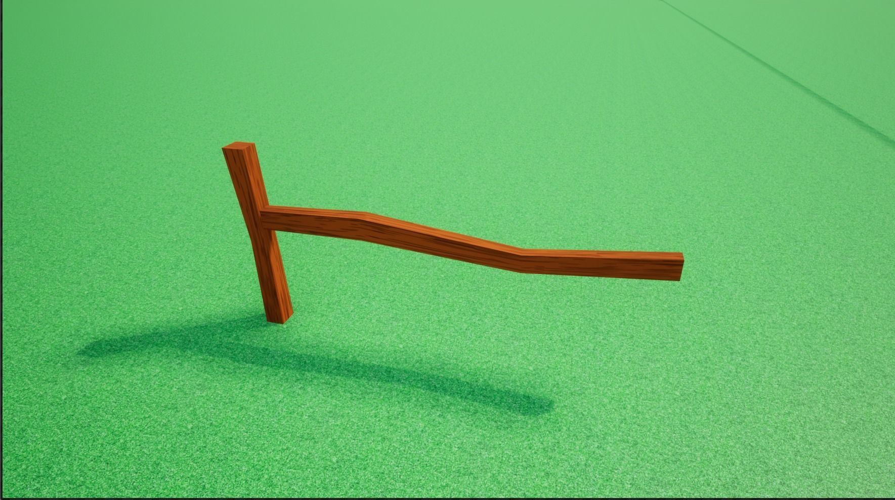 Cartoonish Low poly Modular Wooden Fence Low-poly 3D model_14