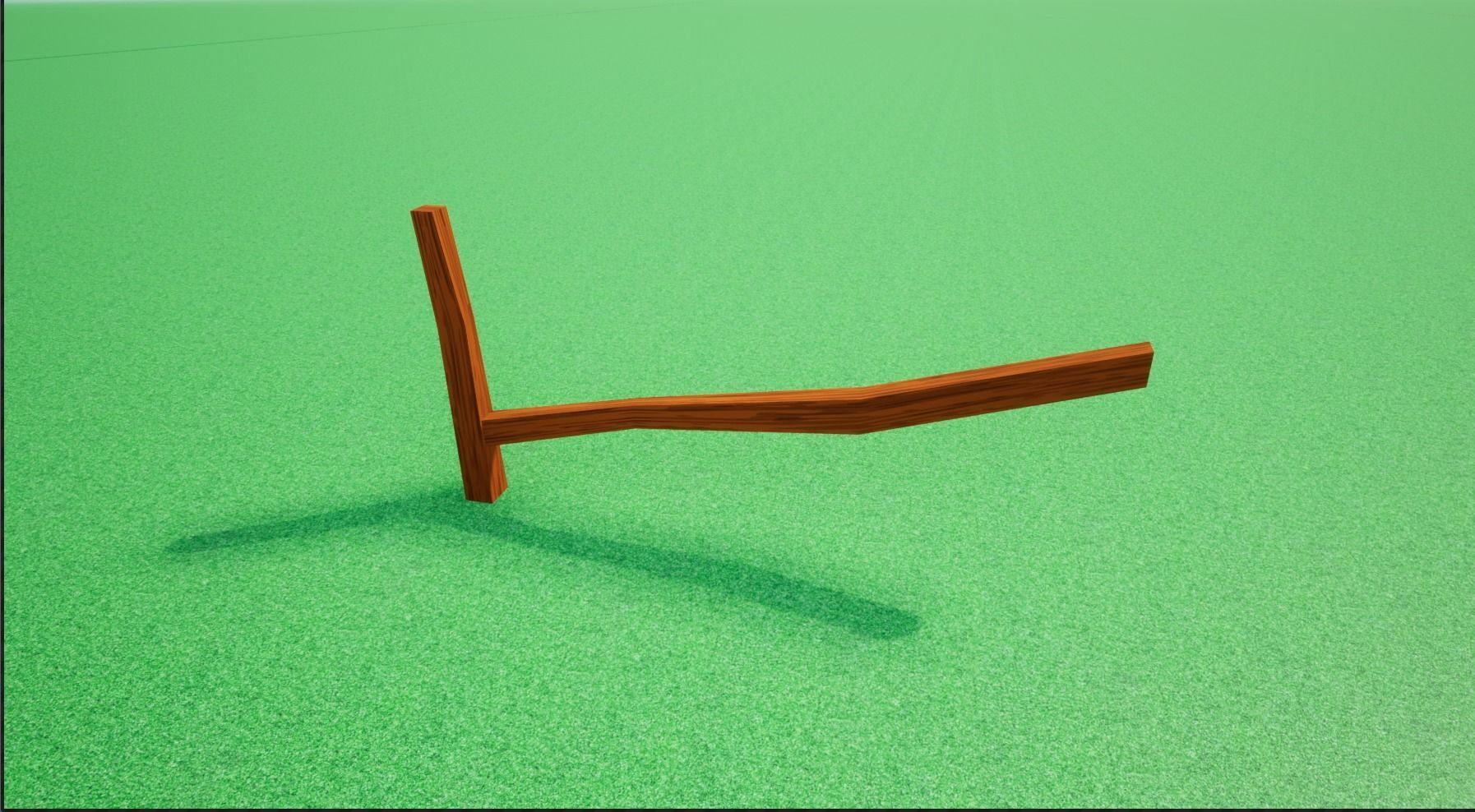 Cartoonish Low poly Modular Wooden Fence Low-poly 3D model_15