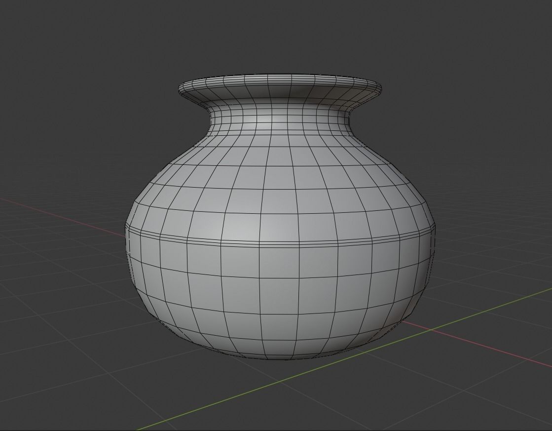 Lowpoly Indian Clay Pot 3D model Free low-poly 3D model_3