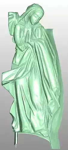 Madonna sculpture of woman holding baby