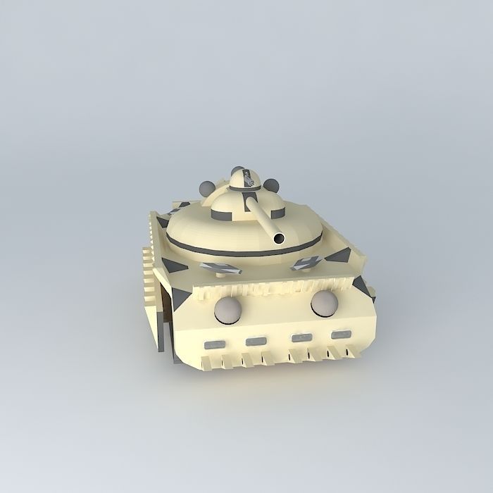 Unmanned Tank Free 3D model_2