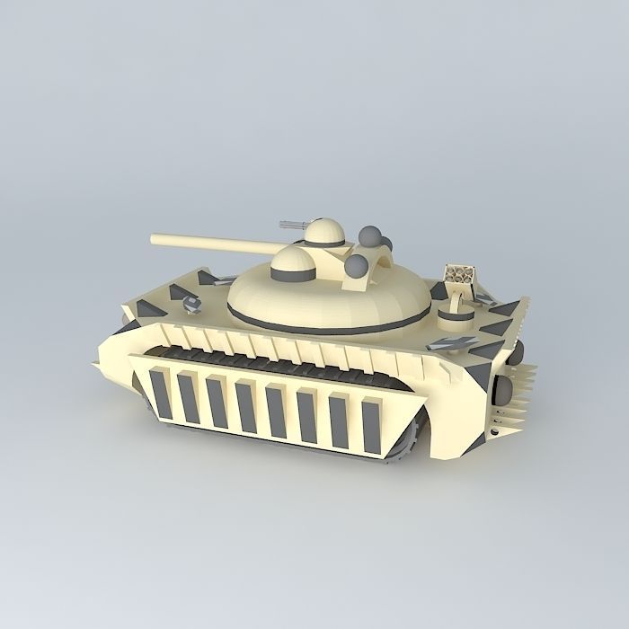 Unmanned Tank Free 3D model_1