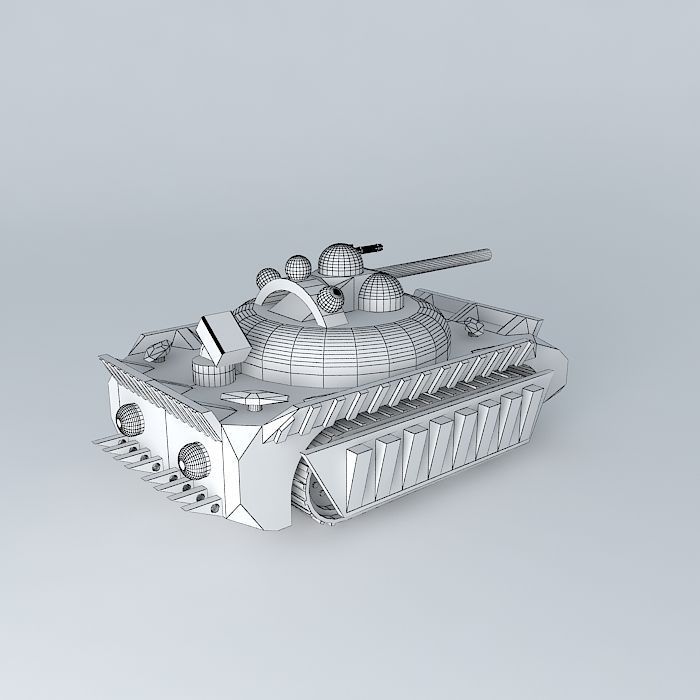 Unmanned Tank Free 3D model_3