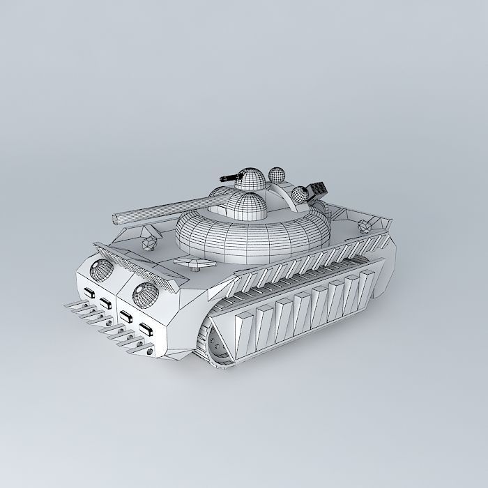 Unmanned Tank Free 3D model_4