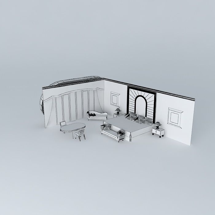 Emirates Palace - Grand Room Free 3D model_4