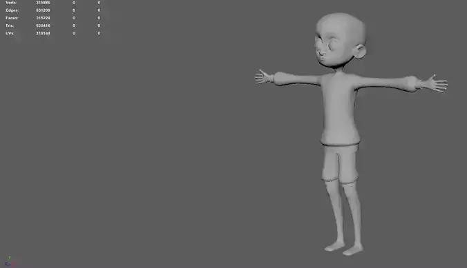 3D character kid model