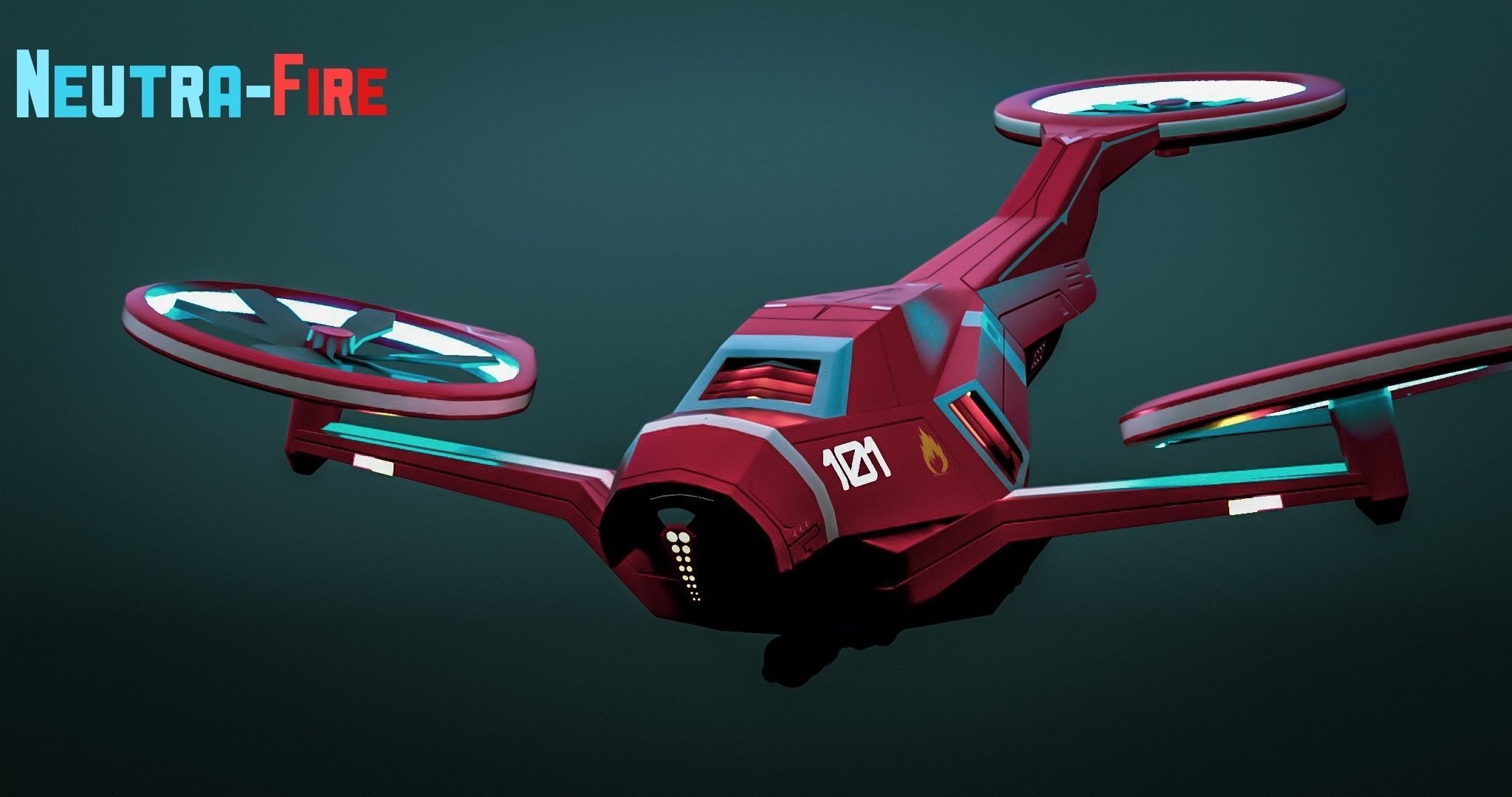 3D model Futuristic Drone CGTrader
