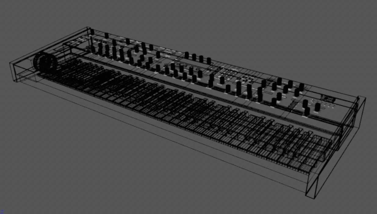 Dave Smith Instruments Prophet 12 Synthesizer Keyboard 61-Key 3D model_3